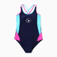 Купальник слитный для девочек, цвет темно-синий, рост 122-128 см Купальник слитный для девочек, цвет темно-синий, рост 122-128 см