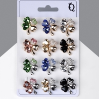 Брошь &laquo;Клевер&raquo;, МИКС, (неделимая фасовка 12 шт., цена за шт.)