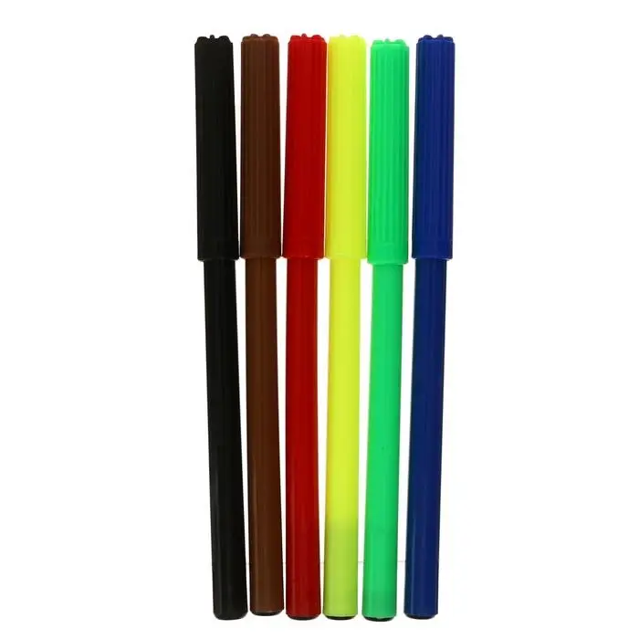 Фломастеры 6 цветов, вентилируемый колпачок