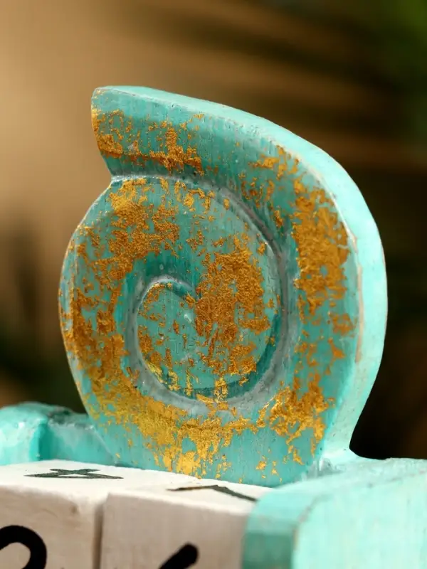 Календарь настольный &laquo;Ракушка&raquo;, 7&times;4&times;9 см, дерево, бирюзовый