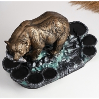 Подставка под бутылку "Медведь" 45х23х25см, цветная