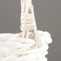 Набор корзин из 3 шт, 38х38х17х 41, 32х32х15х36, 26х26х13х31, белый, ива