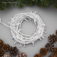 Гирлянда «Нить» 10 м, IP20, белая нить, 100 LED, свечение белое, 8 режимов, 220 В Гирлянда «Нить» 10 м, IP20, белая нить, 100 LED, свечение белое, 8 режимов, 220 В