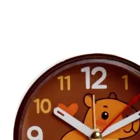 Будильник "Капибара", плавный ход, d=8 см, корпус коричневый