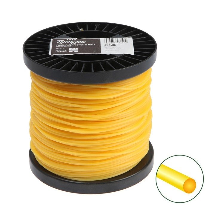 Леска для триммера ТУНДРА, сечение круг, d=3 мм, 150 м, нейлон Леска для триммера ТУНДРА, сечение круг, d=3 мм, 150 м, нейлон