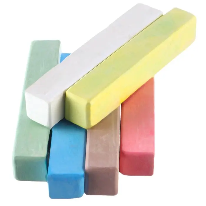 Мелки цветные школьные 6 шт. &laquo;Синий трактор&raquo;, прямоугольные