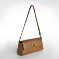 Сумка женская мессенджер на клапане TEXTURA, средний размер, цвет коричневый Сумка женская мессенджер на клапане TEXTURA, средний размер, цвет коричневый