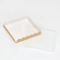 Коробка для печенья, крафт, 18&times;18&times;3 см