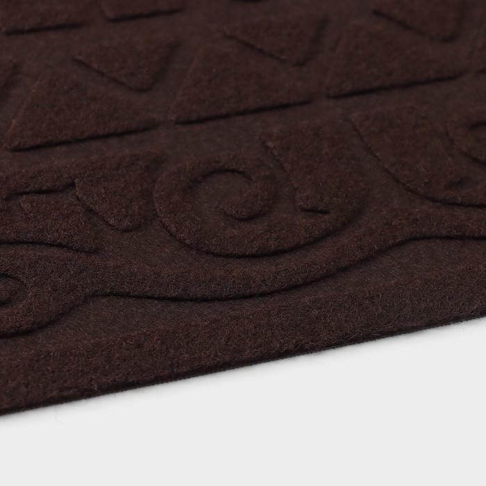 Коврик придверный Доляна Welcome, вензеля, влаговпитывающий, без окантовки, 38&times;59 см, цвет МИКС