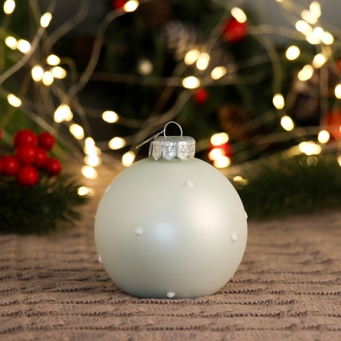 Шар "Веточка рябины", 80 мм., в подарочной упаковке