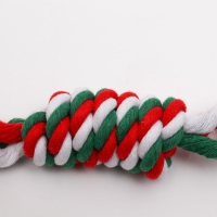 Игрушка канатная "Зимняя плетёнка", малая, до 19 см, 25-29 г, белая/красная/зелёная
