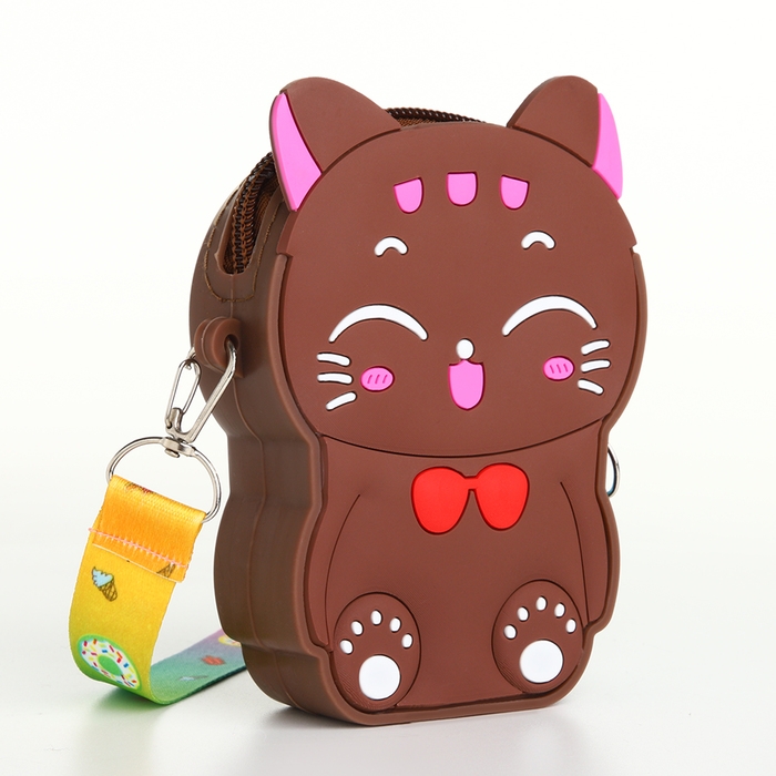 Сумка детская для девочки на молнии, цвет коричневый Сумка детская для девочки на молнии, цвет коричневый