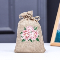 Мешок подарочный с термонаклейкой "Цветы" 10 x 14 см  набор 5шт 9924387