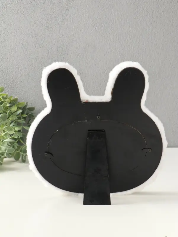 Фоторамка МДФ, иск. мех 11х17,8 см "Белая зайка" 24,5х2х25 см