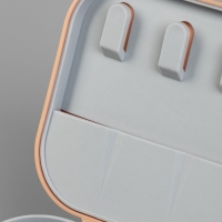 Органайзер для украшений «Шкатулка», с крючками, 9×9×3.8 см, розовый Органайзер для украшений «Шкатулка», с крючками, 9×9×3.8 см, розовый