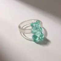 Кольцо &laquo;Мармеладный мишка&raquo;, цвет голубой, размер 17