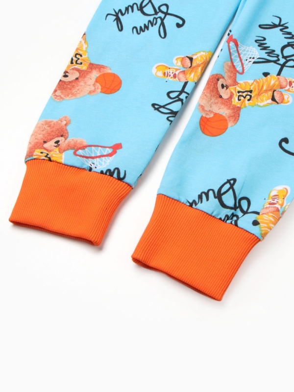 Пижама для мальчика "Мишка", цвет голубой, рост 122