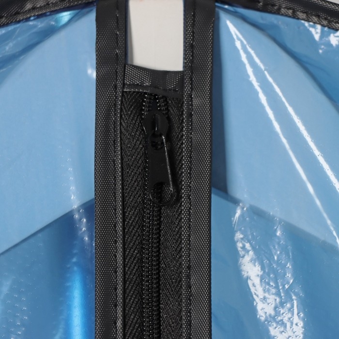 Чехол для одежды Доляна, 60&times;90 см, цвет синий, прозрачный