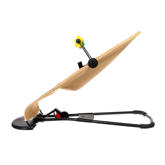 Шезлонг детский, кресло - качалка с игрушками для новорождённых &laquo;Крошка Я&raquo;, цвет бежевый