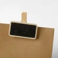 Меловой ценник &laquo;На прищепке&raquo; 4&times;3.5 прямоугольник, (фасовка 10 шт.), чёрный