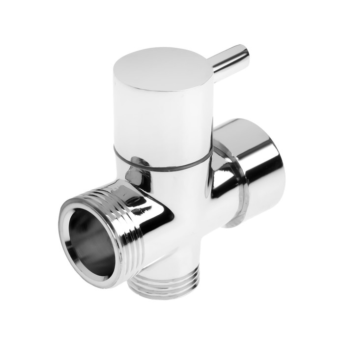 Дивертор ZEIN Z744, для смесителя, корпус латунь, с круглой гайкой, цвет хром