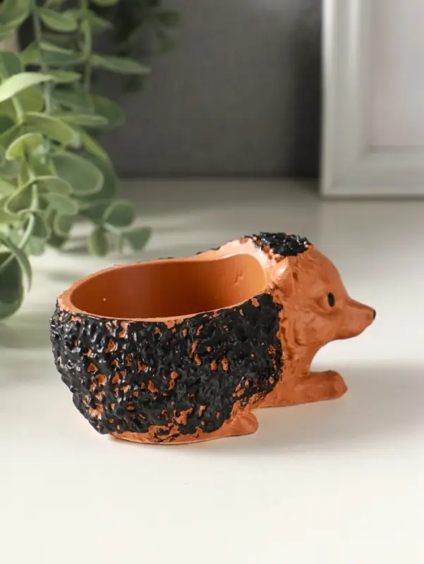 Подставка для мелочей "Ежик" 5х10х5 см, гипс, мультиколор