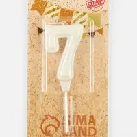 Свеча в торт &laquo;Праздник&raquo; цифра 7, жемчужный перламутр с блестками