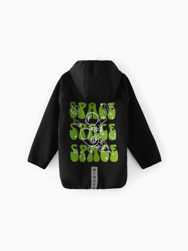 Ветровка с капюшоном детская MINAKU: SPACE, цвет чёрный, рост 104 см