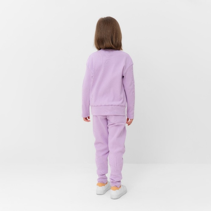 Костюм для девочки (свитшот, брюки) MINAKU, лиловый, рост 110 см