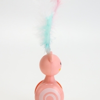 Игрушка-неваляшка с пером под лакомство, 11 х 6 см, Микс цветов Игрушка-неваляшка с пером под лакомство, 11 х 6 см, Микс цветов