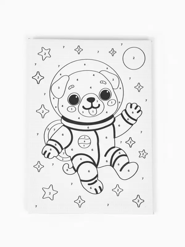 Картина по номерам &laquo;Мопс в скафандре&raquo;, 21&times;15 см