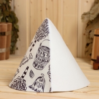 Шапка для бани "Банный отдых" принт Шапка для бани "Банный отдых" принт