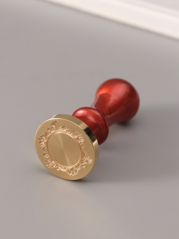 Печать для сургуча с пластиковой ручкой Печать для сургуча с пластиковой ручкой "Ажурная рамка. Круг" 6,3х3х3 см