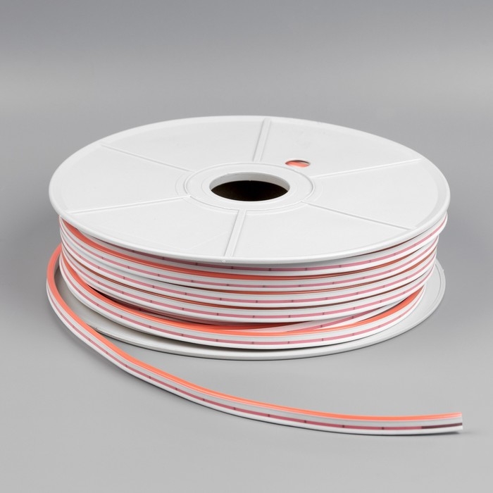 Гибкий неон Luazon Lighting 6 &times; 12 мм, IP65, 50 м, SMD2835, 120 LED/м, 12 В, свечение розовое