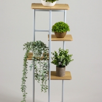 Подставка для цветов Greengo, 5 полок, 36 &times; 23 &times; 94 см, напольная, каркас металл, полки МДФ, белая