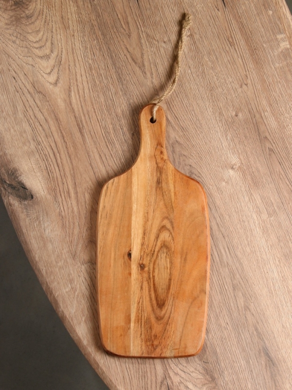 Доска разделочная прямоугольная "Васильки" дерево манго 41х18 см