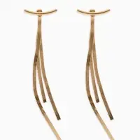 Серьги висячие &laquo;Дуга. Водопад&raquo;, цвет золото, 11 см