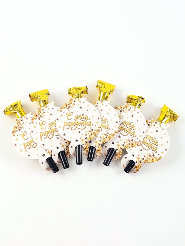 Карнавальный язычок &laquo;С Днем Рождения&raquo;, набор 6 шт