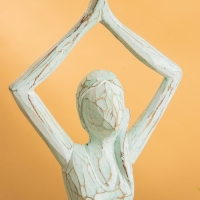 Сувенир "Медитация" дерево 22х10х35 см, цв. мятный