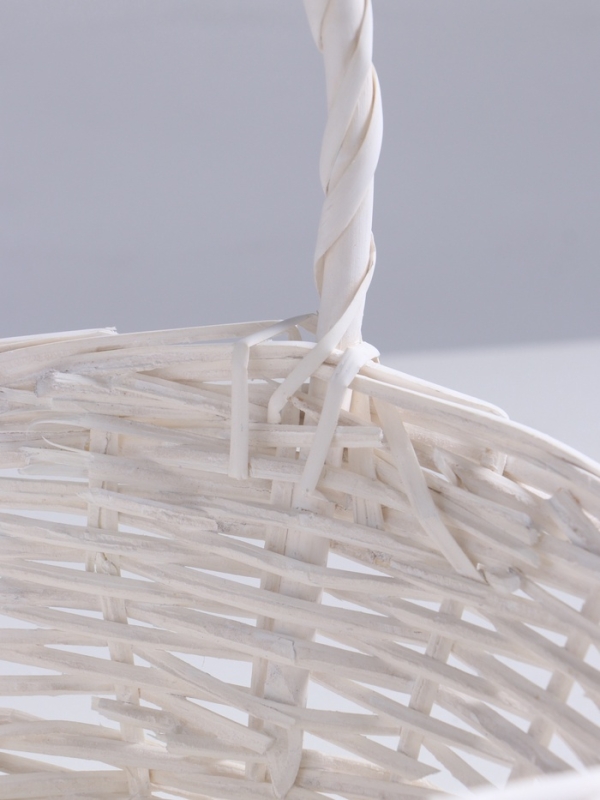 Корзина 27х23х12х9х28см, ива, белая