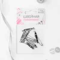 Основа для броши, 2 отверстия, 32 мм, 10 шт., цвет серебряный