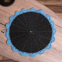 Коврик плетёный круглый 38 см