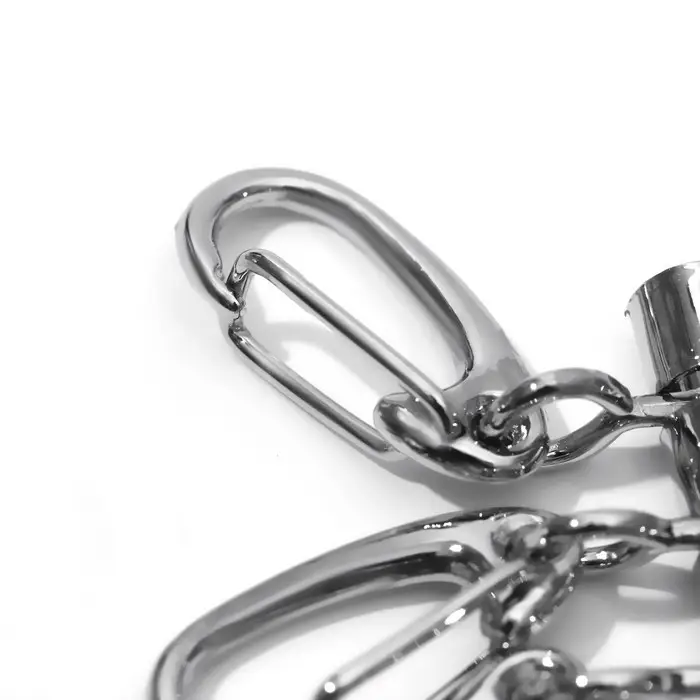 Основа для ключницы, 4 карабина, 34&times;50 мм, цвет серебряный