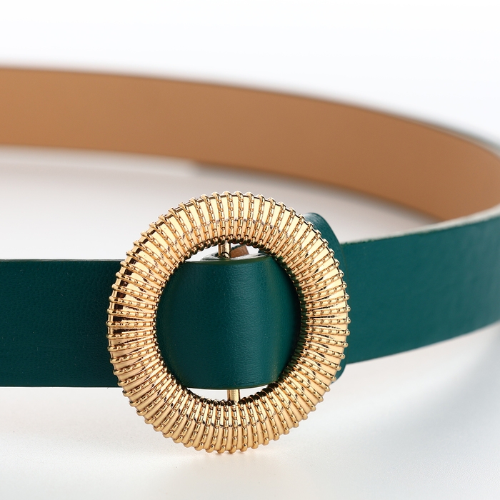 Ремень женский, ширина 1,9 см, пряжка металл, цвет зелёный