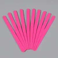 Набор пилок для ногтей на деревянной основе, форма прямая, 200/200 грит, 13 см, 10 шт, цвет МИКС