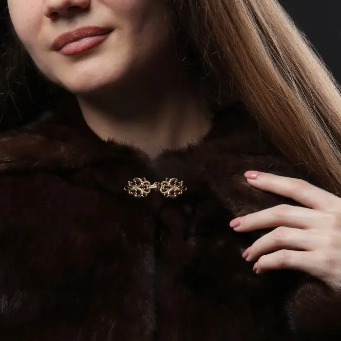 Декоративная застёжка, 4.5&times;1.5 см, цвет золотой