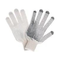 Перчатки рабочие, хб, вязка 7 класс, 3 нити, размер 9, с ПВХ точками, белые