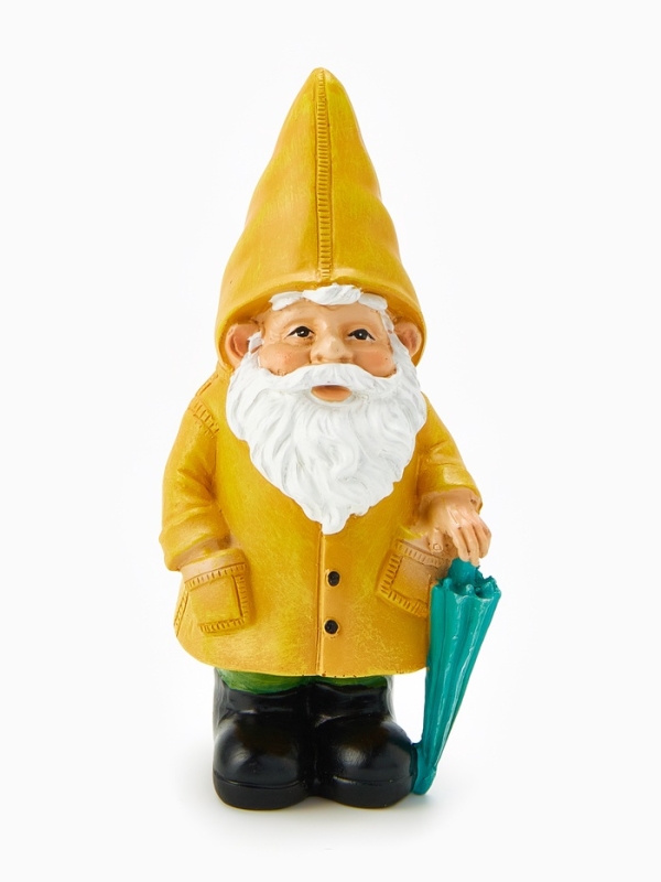 Садовая фигура "Гном в дождевике" 10х7х19см