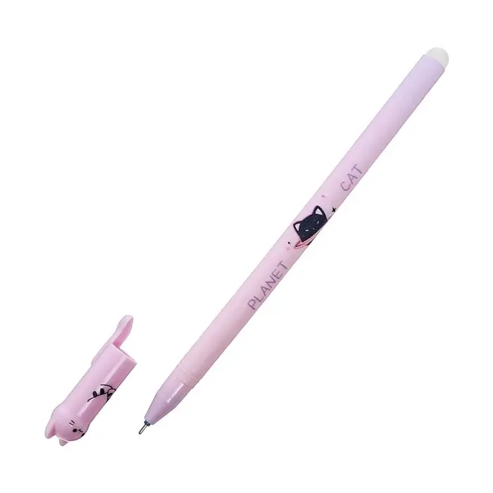 Ручка гелевая СТИРАЕМЫЕ ЧЕРНИЛА, стержень синий 0,35 мм, корпус с рисунком МИКС