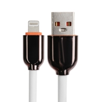 Кабель Lightning - USB, 6 A, оплётка PVC, 1 метр, белый Кабель Lightning - USB, 6 A, оплётка PVC, 1 метр, белый